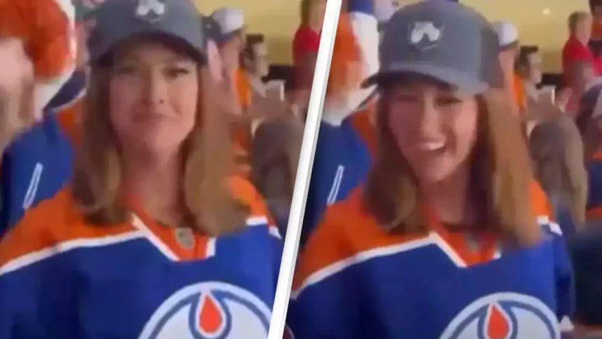 oilers fan flash not censored